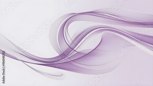 Graceful Fluid Patterns in Lavender and White