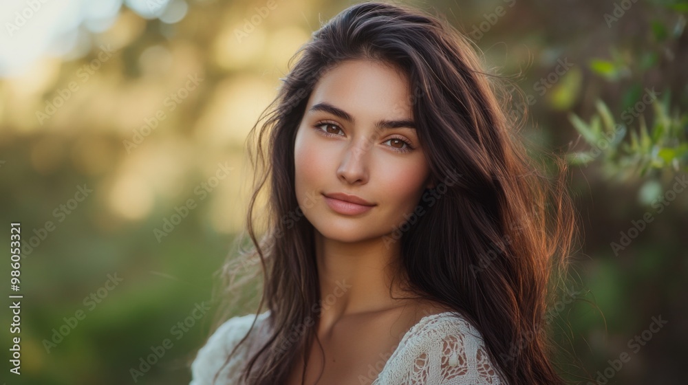 A close-up of a woman with long, flowing hair styled in loose, beachy waves, set against a natural, outdoor backdrop highlighting the relaxed and effortless look. A close-up of a woman with long, flowing hair styled in loose, beachy waves, set against a natural, outdoor backdrop highlighting the relaxed and effortless look.