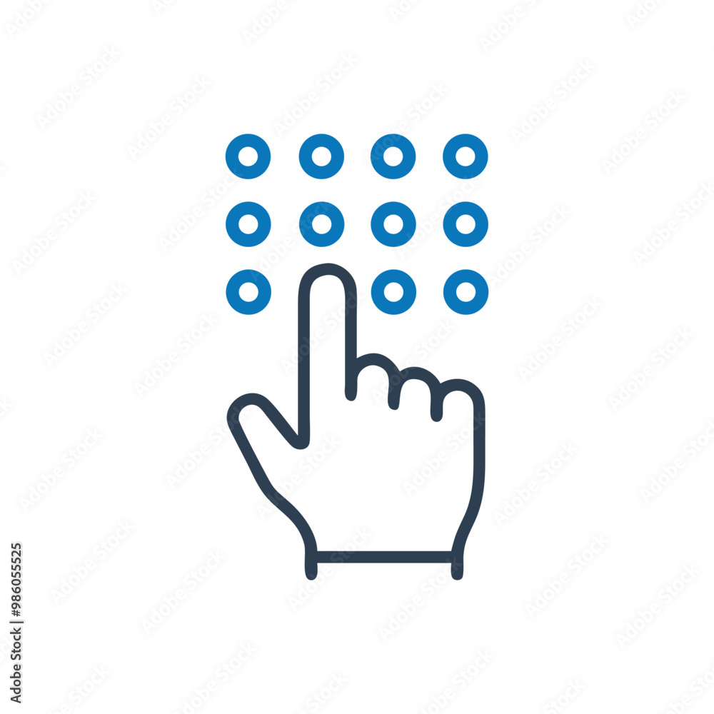 Hand Select Keypad Vector Icon, Hand Turn Counter Clockwise Vector Icon Hand Select Keypad Vector Icon, Hand Turn Counter Clockwise Vector Icon