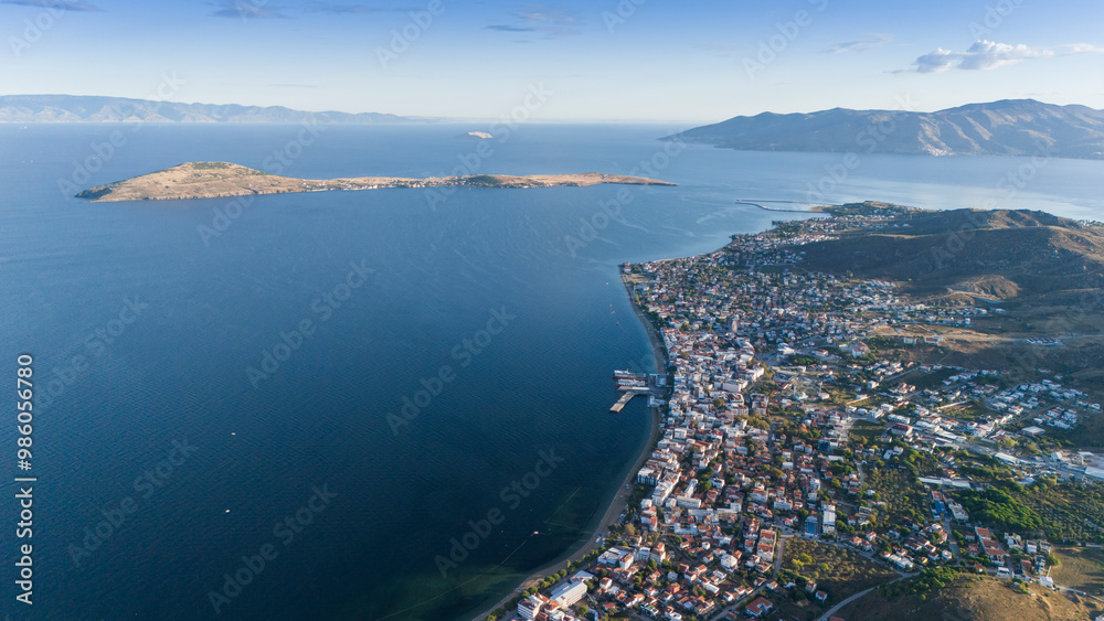 Obraz premium Aerial view of&nbsp;Avsa island, Turkey. Avsa Island view from sea in Turkey.