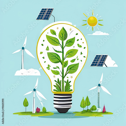 Wind turbine and solar energy