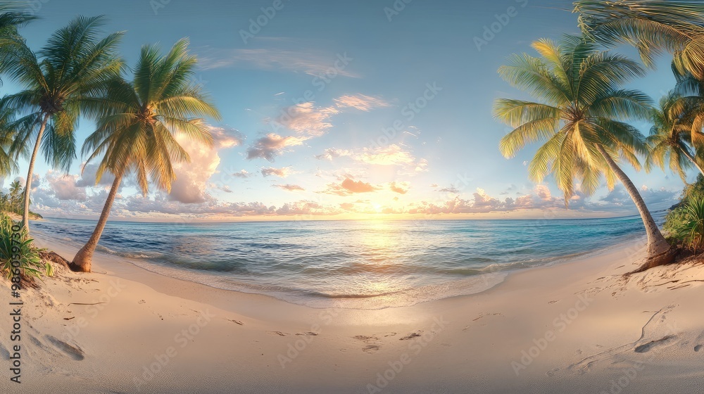 Obraz premium trees on the beach