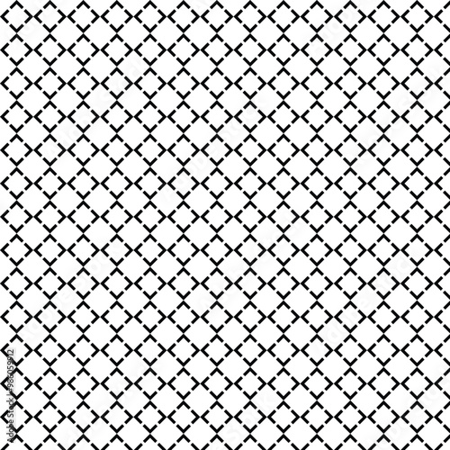 Vector monochrome seamless pattern. Simple black  and  white repeat geometric texture. Abstract endless background  repeating tiles. Modern design element for decor  prints