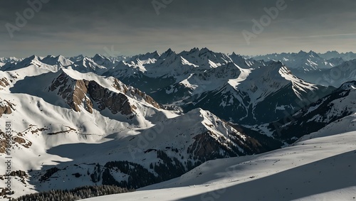 The Aravis range view. photo