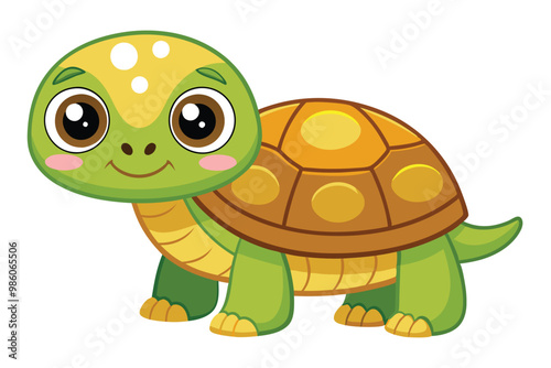 Turtle on white background L.eps