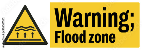 ISO warning safety signs master landscape text variation_warning ; flood zone landscape size 1/2 a4,a3,a2,a1