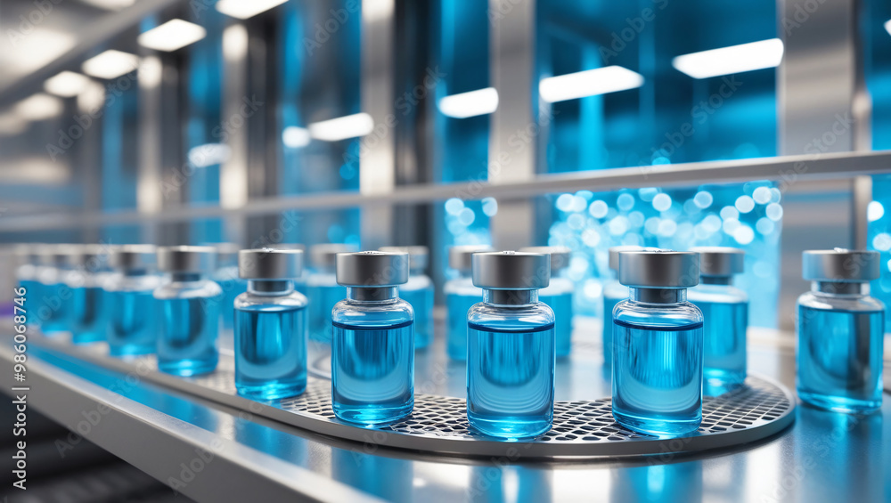 A macro shot of vaccine production in a biosafety cabinet emphasizing the critical role of cleanliness in vaccine manufacturing No.003 A macro shot of vaccine production in a biosafety cabinet emphasizing the critical role of cleanliness in vaccine manufacturing No.003