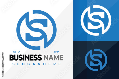 Sn or Ns Letter Business logo Icon Vector Design. Creative simple logos designs illustration