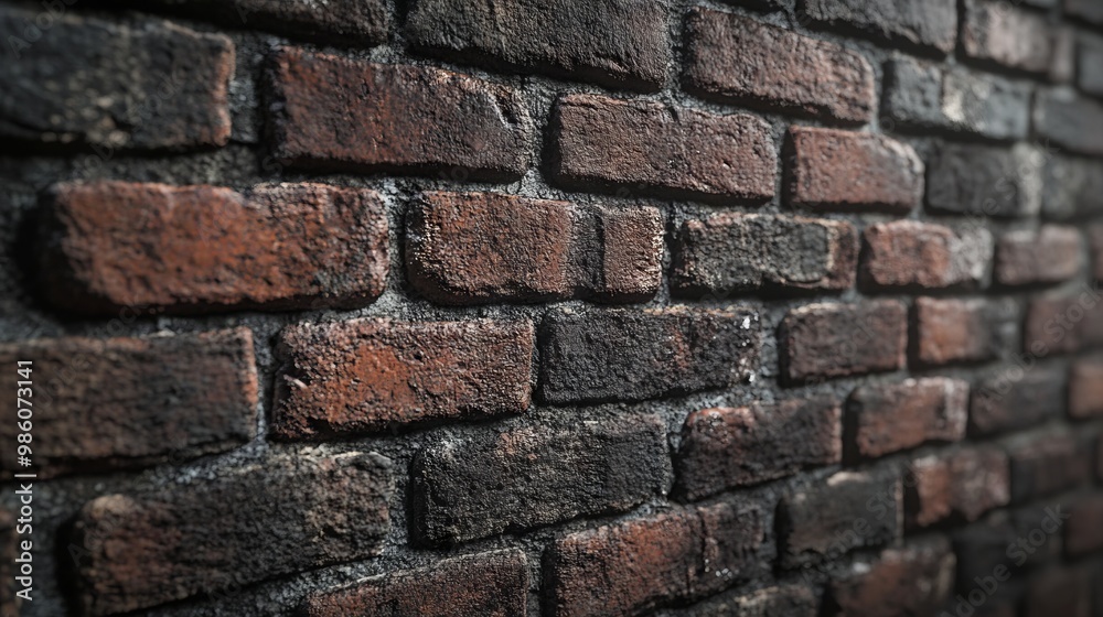 Textured Brick Wall in Muted Earthy Tones. AI generated illustration