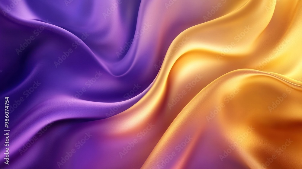 Obraz premium Abstract background of purple and gold fabric.