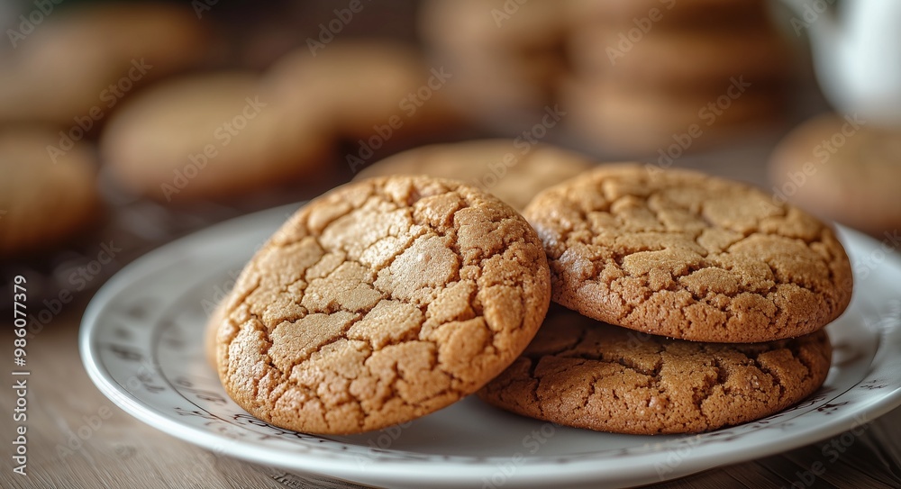 Delicious golden brown cookies arranged on a plate, perfect for a treat or dessert. Ideal for baking and culinary inspirations. Delicious golden brown cookies arranged on a plate, perfect for a treat or dessert. Ideal for baking and culinary inspirations.