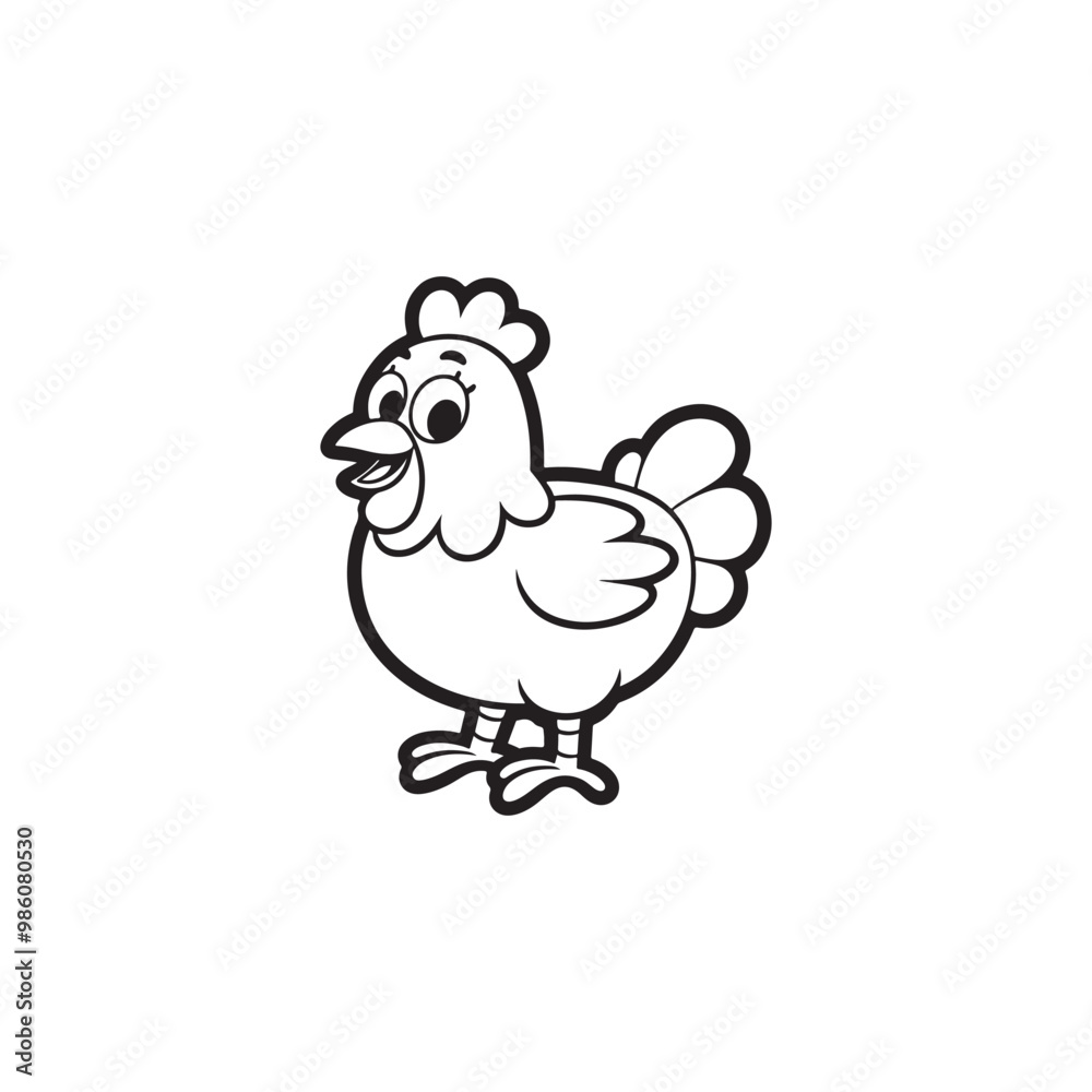 Adorable Chicken Farm Characters Vector Illustrations for Nursery Art. Adorable Chicken Farm Characters Vector Illustrations for Nursery Art.