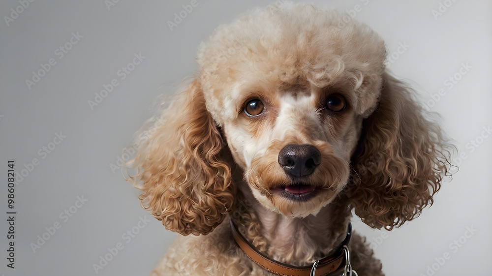 portrait of a poodle Close up portrait of a poodle Close up