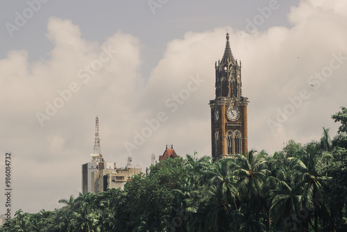 University of Mumbai. Rajabai Clock Tower in Bombay, India photo