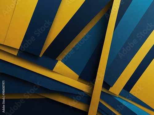 Wallpaper Mural Yellow and blue stripes overlapping, perfect for business banners. Torontodigital.ca