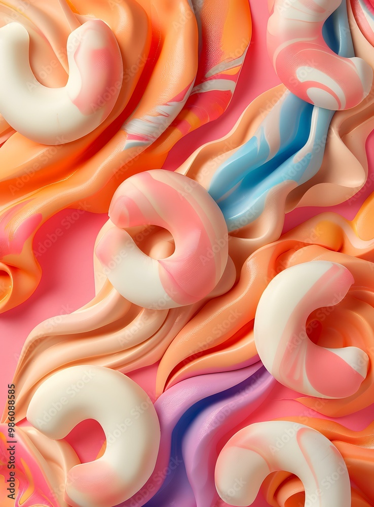 Abstract Colorful 3D Shapes Background Abstract Colorful 3D Shapes Background