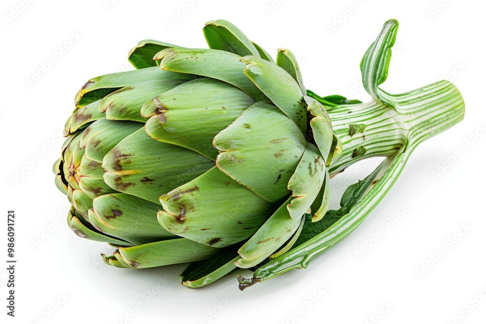 Fototapeta premium A fresh Artichoke isolated on white