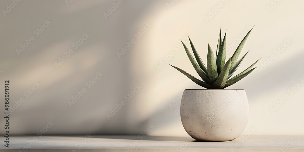 Minimalist Home Decor with a Small Plant in a White Pot on a Wooden Table Minimalist Home Decor with a Small Plant in a White Pot on a Wooden Table