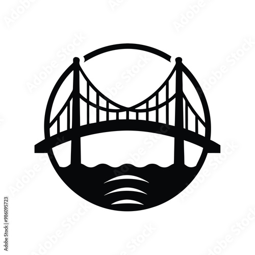 Logo of Bridge Icon Vector Silhouette Modern Trendy