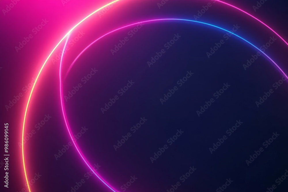 elegant Abstract background with neon glowing half-circles elegant Abstract background with neon glowing half-circles