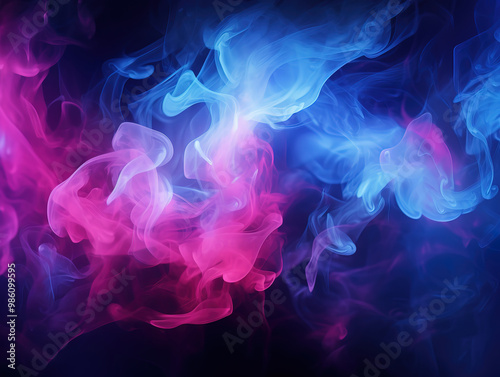 Excellent Colorful smoke on dark background