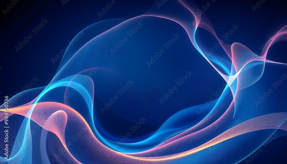 Obraz premium abstract blue wave background