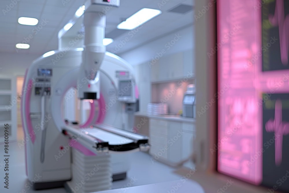 Advanced Mammography Room with Modern Equipment and Soothing Ambiance for Patient Comfort Advanced Mammography Room with Modern Equipment and Soothing Ambiance for Patient Comfort