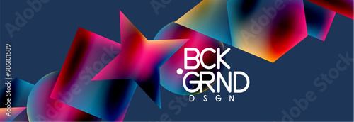 Fluid color geometric shapes abstract background. Vector Illustration For Wallpaper, Banner, Background, Card, Book Illustration, landing page