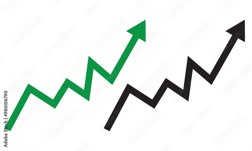Business arrow design template. Up trend value investment stock market finance economy symbol. isolated on white background, Vector illustration. EPS 10 Business arrow design template. Up trend value investment stock market finance economy symbol. isolated on white background, Vector illustration. EPS 10
