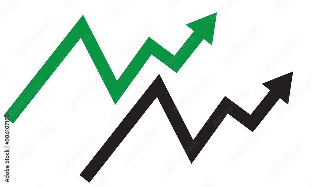 Business arrow design template. Up trend value investment stock market finance economy symbol. isolated on white background, Vector illustration. EPS 10 Business arrow design template. Up trend value investment stock market finance economy symbol. isolated on white background, Vector illustration. EPS 10