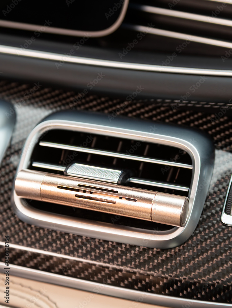 close up of car air vent freshener for fresh and pleasant smell close up of car air vent freshener for fresh and pleasant smell