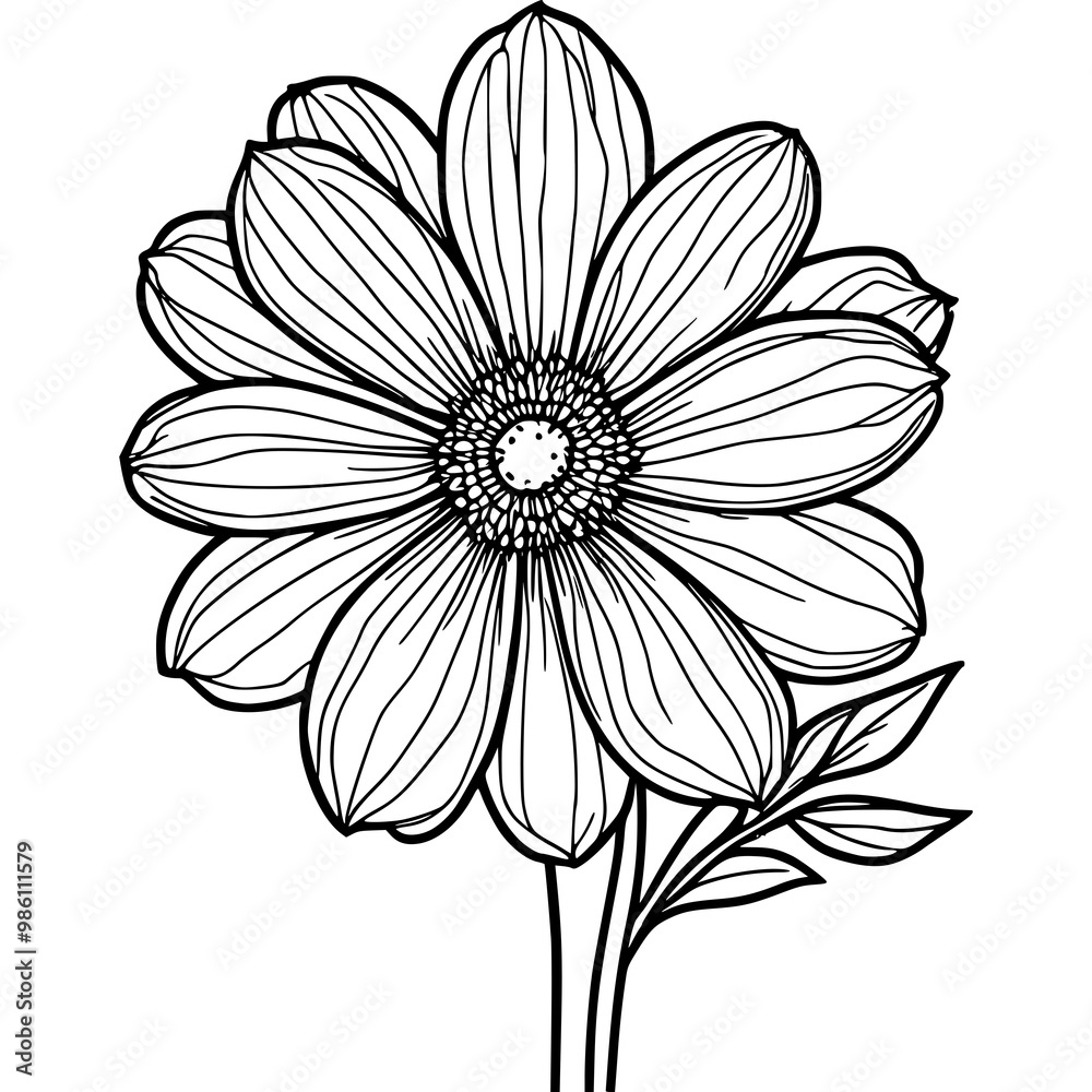 Black/White Flower Vector Black/White Flower Vector