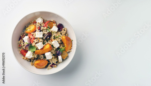 Delicious Quinoa Salad with Feta Cheese and Roasted Vegetables