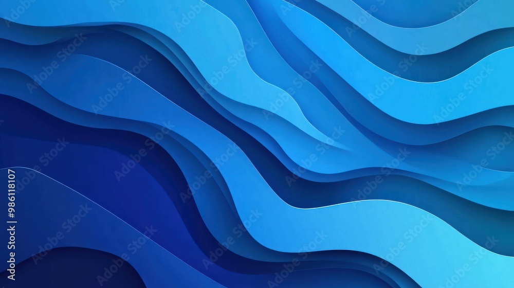 Abstract blue wave background with a layered, undulating effect. Abstract blue wave background with a layered, undulating effect.
