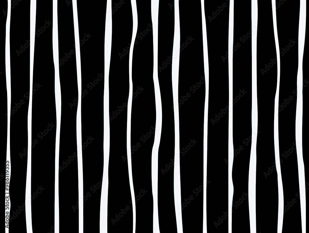 Fototapeta premium Wonderful Vertical white and black stripes oil painting on the wall