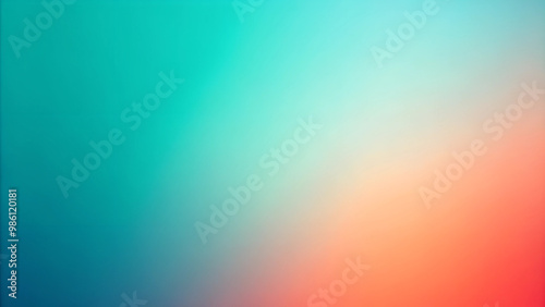 Abstract gradient background in soft turquoise and coral hues for design use 