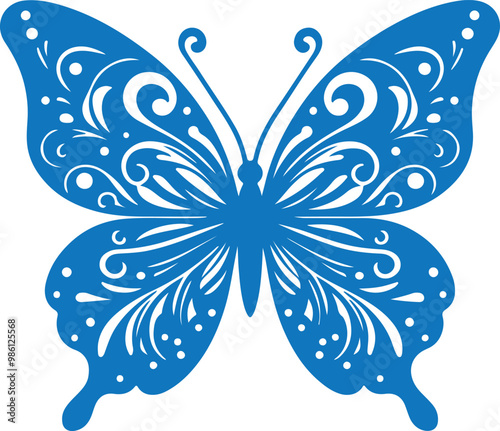 Butterfly silhouette vector art illustration eps photo