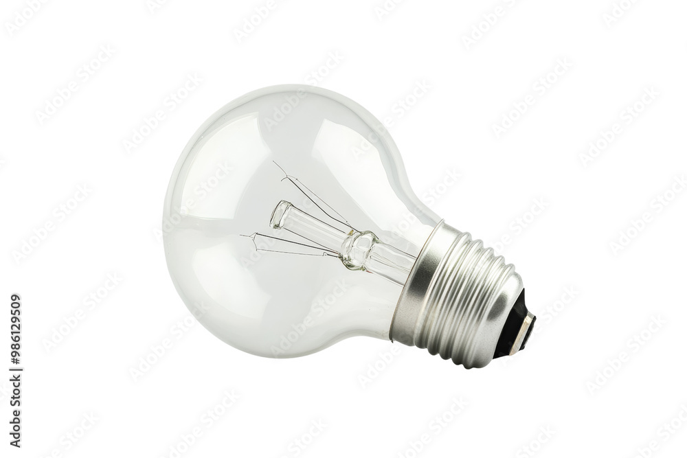Ecofriendly LED light bulb, low energy consumption, clear glass, on solid white background, single object., Ecofriendly LED light bulb, low energy consumption, clear glass, on solid white background, single object.,