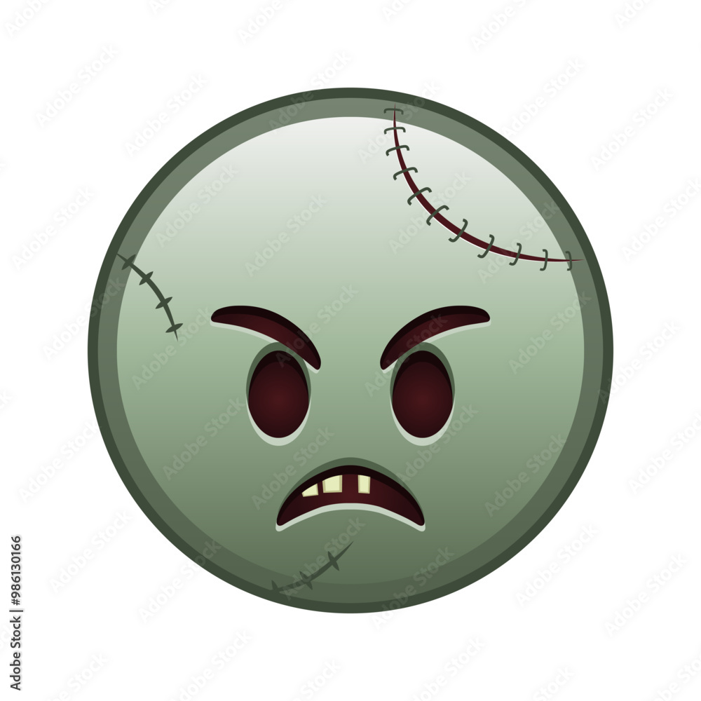 Angry face Large size of zombie halloween emoji Angry face Large size of zombie halloween emoji