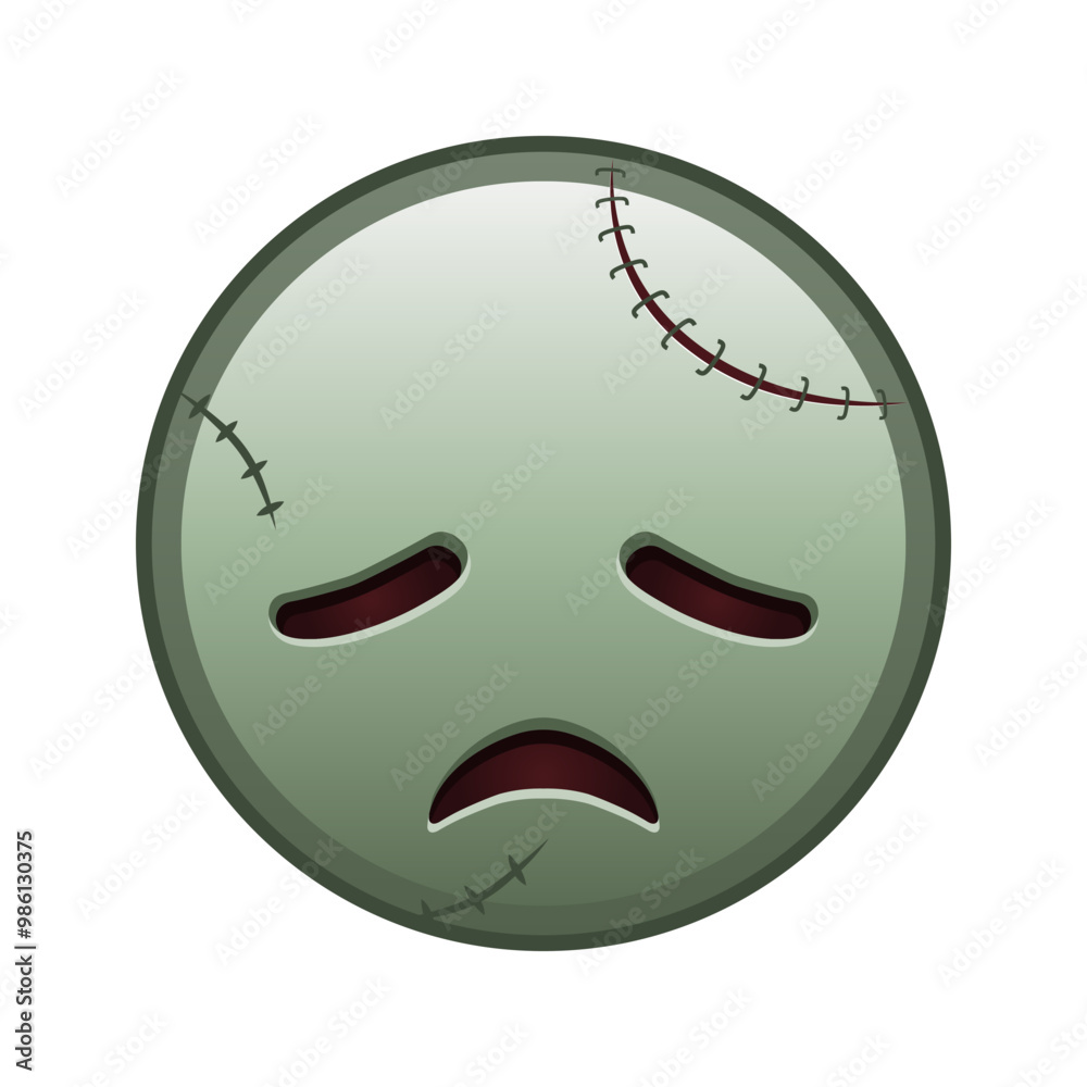 Disappointed face Large size of zombie halloween emoji Disappointed face Large size of zombie halloween emoji