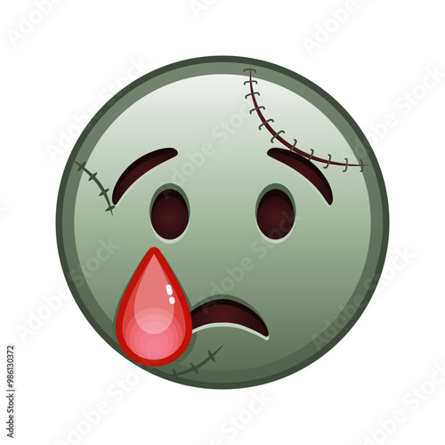 Crying face Large size of zombie halloween emoji