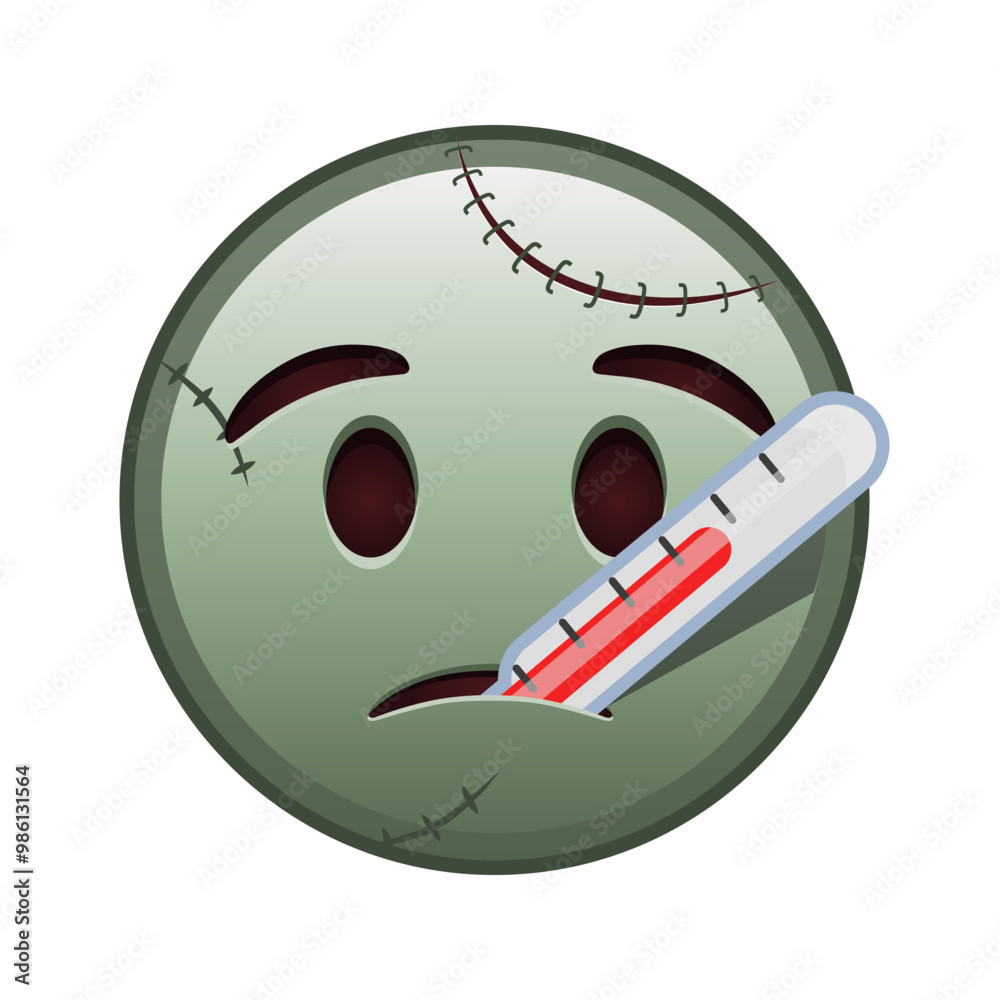 Face with thermometer Large size of zombie halloween emoji Face with thermometer Large size of zombie halloween emoji