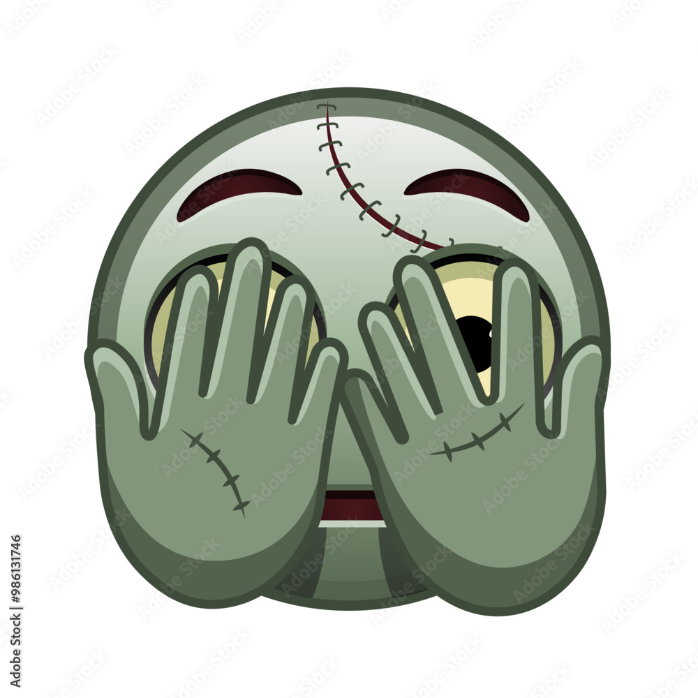 Frightened face covering with hands Large size of zombie halloween emoji Frightened face covering with hands Large size of zombie halloween emoji