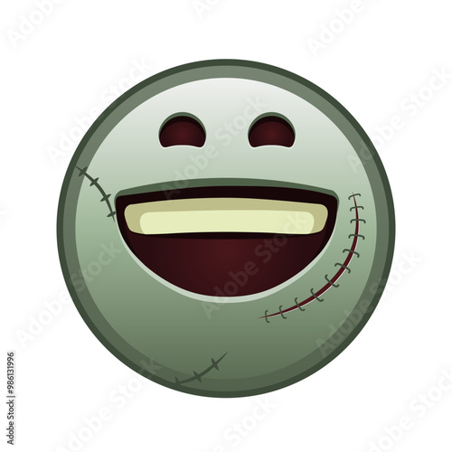 Grinning face Large size of zombie halloween emoji