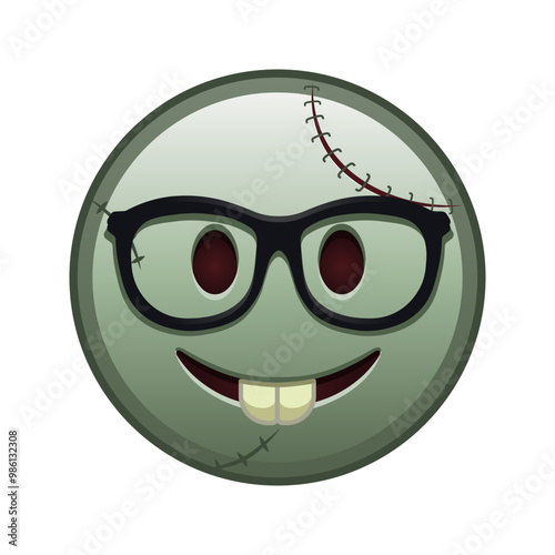 Nerd face Large size of zombie halloween emoji