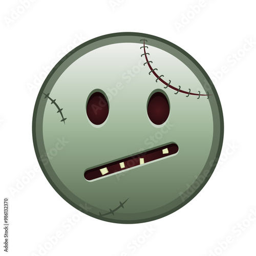 Sad face Large size of zombie halloween emoji