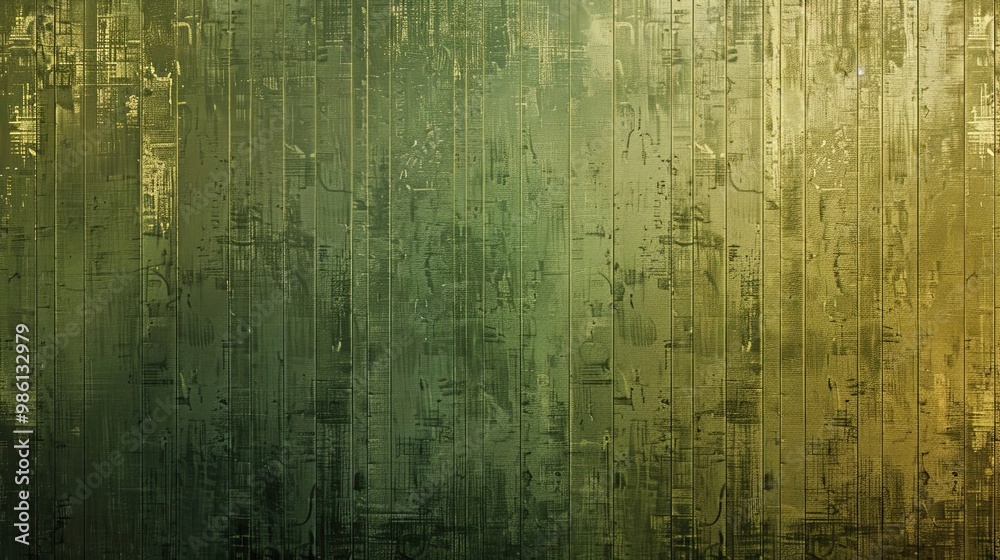 Olive to moss gradient wallpaper with gold stripes creating elegant background Olive to moss gradient wallpaper with gold stripes creating elegant background