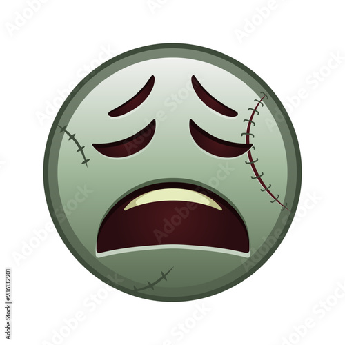 Tired face Large size of zombie halloween emoji