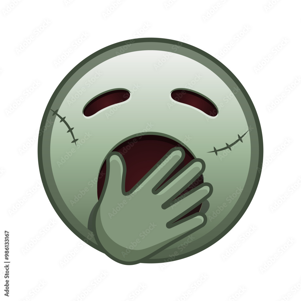 Yawning face Large size of zombie halloween emoji Yawning face Large size of zombie halloween emoji