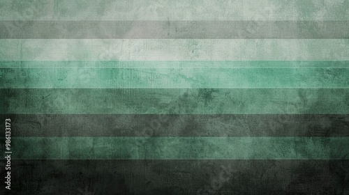Wallpaper featuring a mint to forest green gradient with bold charcoal stripes